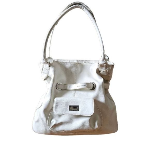 Matt And Nat Vegan Leather Tote Bag White. - Picture 2 of 11